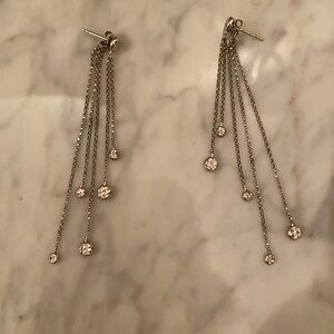 14K White Gold Earrings Made in Italy